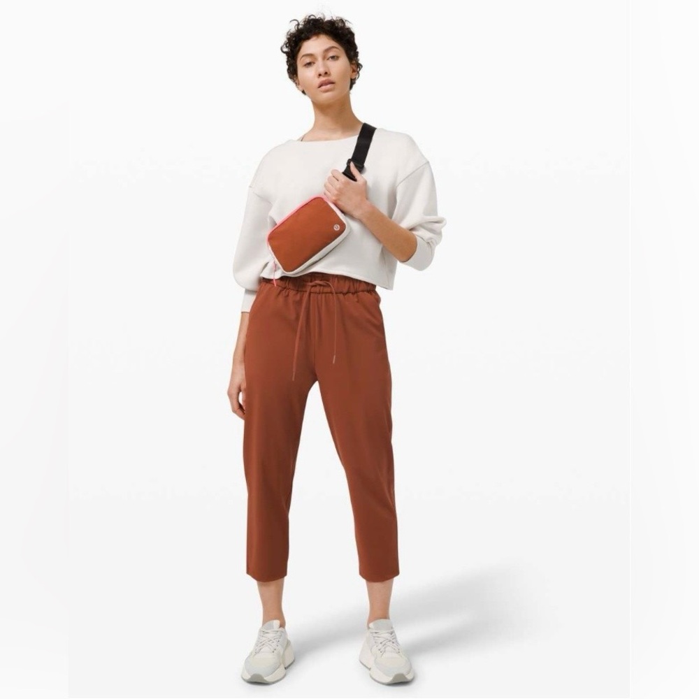 Lululemon Keep Moving Crop High Rise, 23” Dark Terracotta
